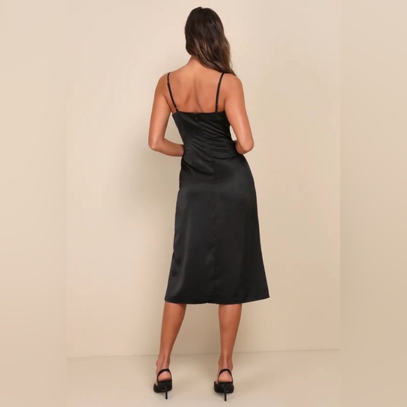 Lulus Hollywood Woman Satin Midi Dress - Picture 2 of 9